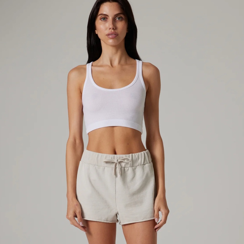 TALENTLESS Cream Athletic Shorts